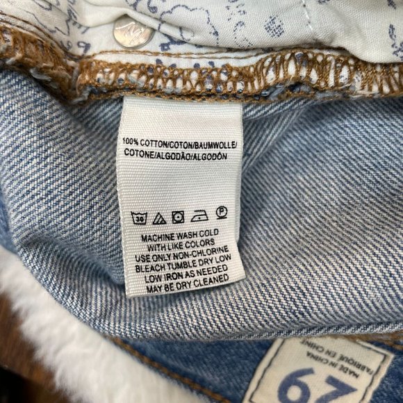 We the Free People Denim Shorts 29 Light Wash Blue Distressed Women - Picture 13 of 13